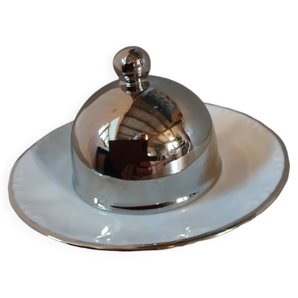 Beurrier individuel en porcelaine