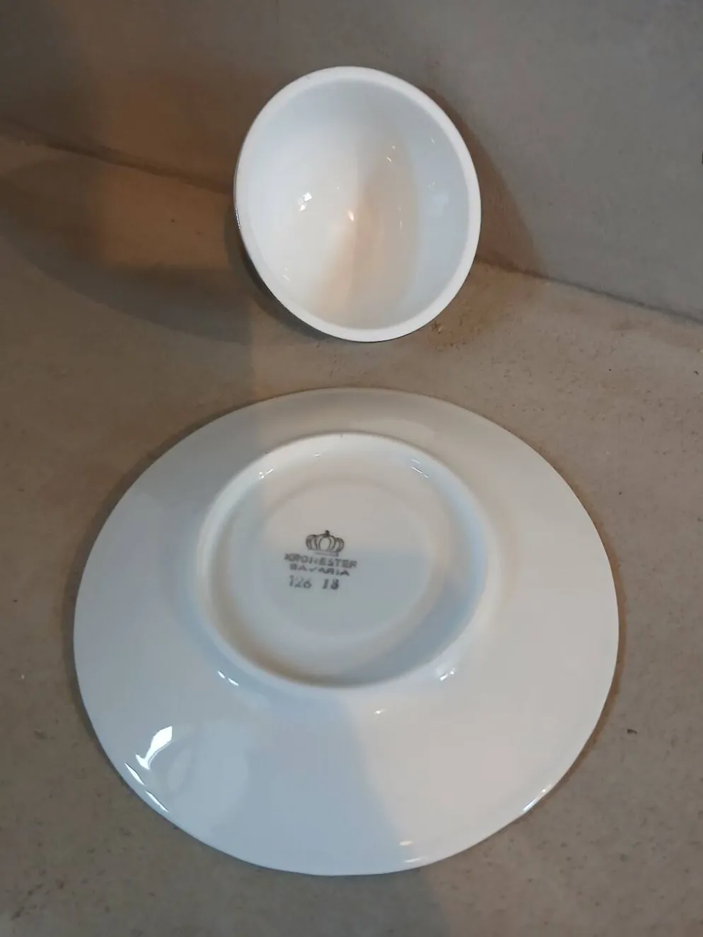 Beurrier individuel en porcelaine