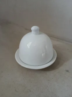 Beurrier individuel en porcelaine