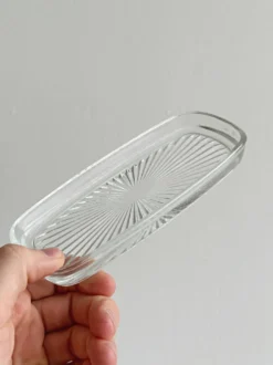 Beurrier inox brillant avec couvercle
