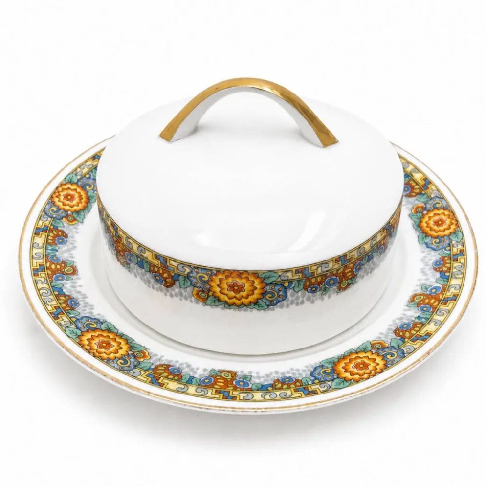 Beurrier / légumier porcelaine de Limoges 1960