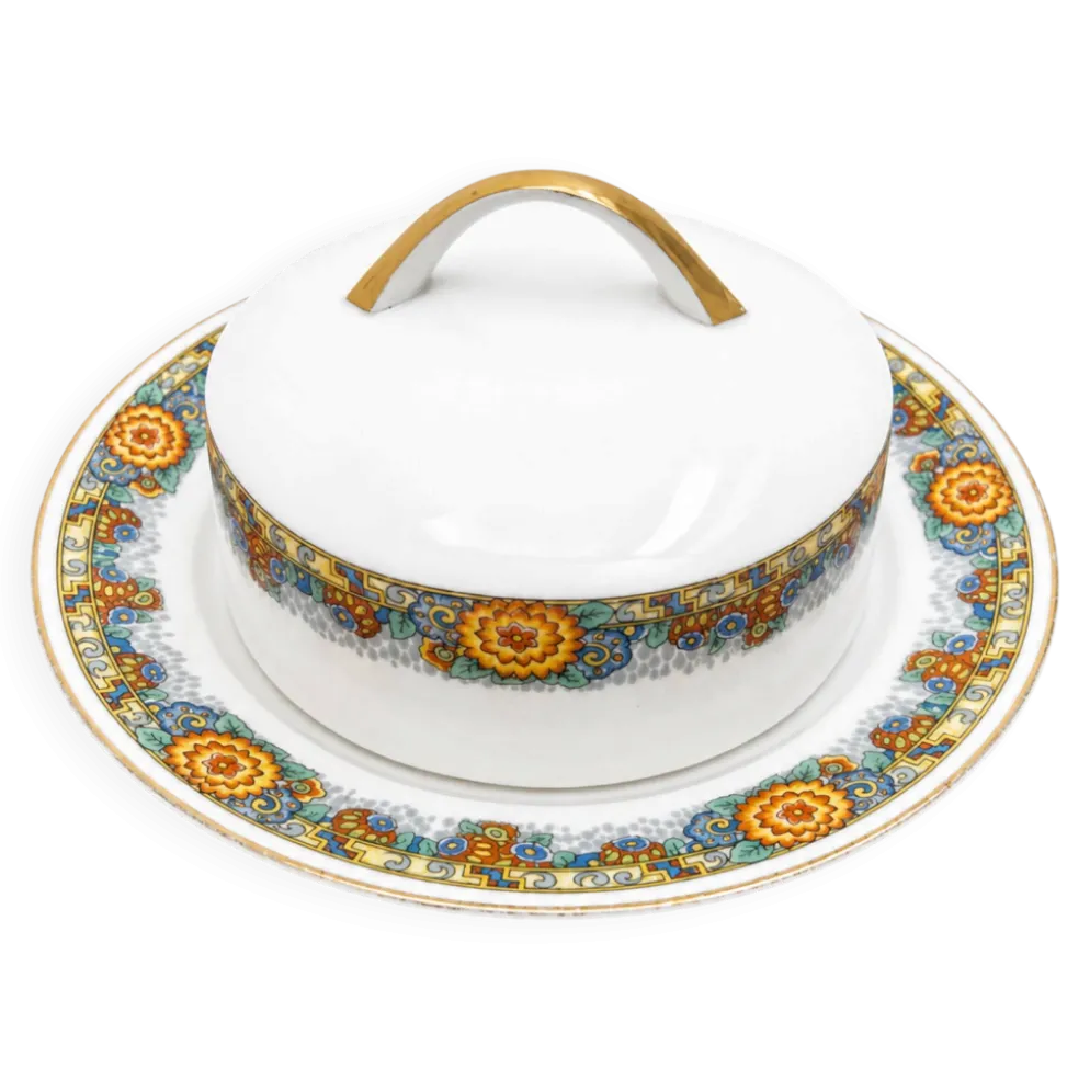 Beurrier / légumier porcelaine de Limoges 1960