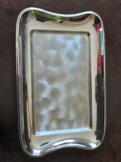 Beurrier métal argenté