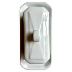 Beurrier Pillivuyt en porcelaine blanche