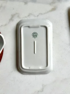 Beurrier Pillivuyt en porcelaine blanche