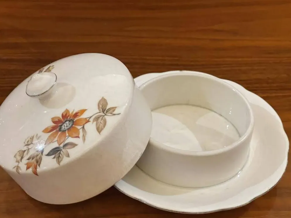 Beurrier porcelaine de Bohême