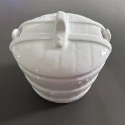 Beurrier tonneau en faïence