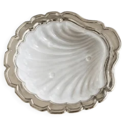 Beurrier vintage coquillage Made in France – verre moulé