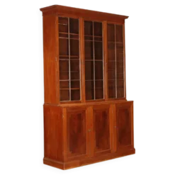 Bibliothèque ancienne en acajou avec verre soufflé, Angleterre, XXe siècle