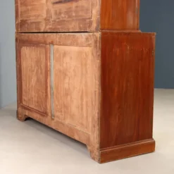 Bibliothèque ancienne en acajou avec verre soufflé, Angleterre, XXe siècle