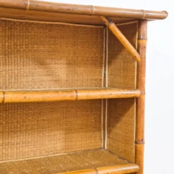 Bibliothèque ancienne en bambou et rotin – XIXᵉ siècle