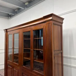 Bibliothèque anglaise classique avec colonnes