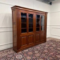 Bibliothèque anglaise classique avec colonnes