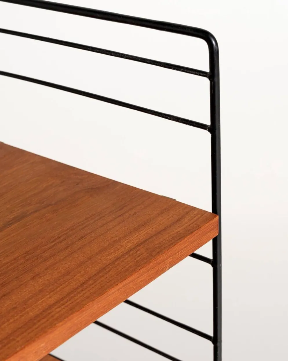 Bibliothèque autoportante scandinave en teck et métal, années 1960