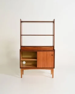 Bibliothèque avec bureau caché par Bräntorps, années 1960