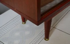 bibliothèque basse vitrine acajou vintage