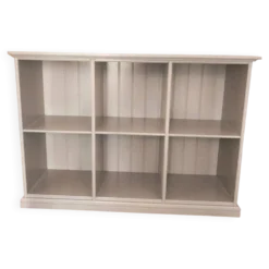 Bibliothèque baudou en bois de hêtre gris clair