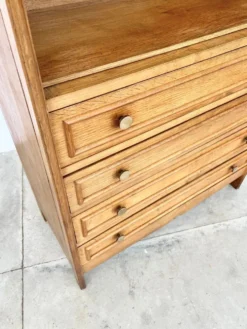 Bibliothèque commode chêne massif années 50