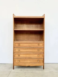 Bibliothèque commode chêne massif années 50