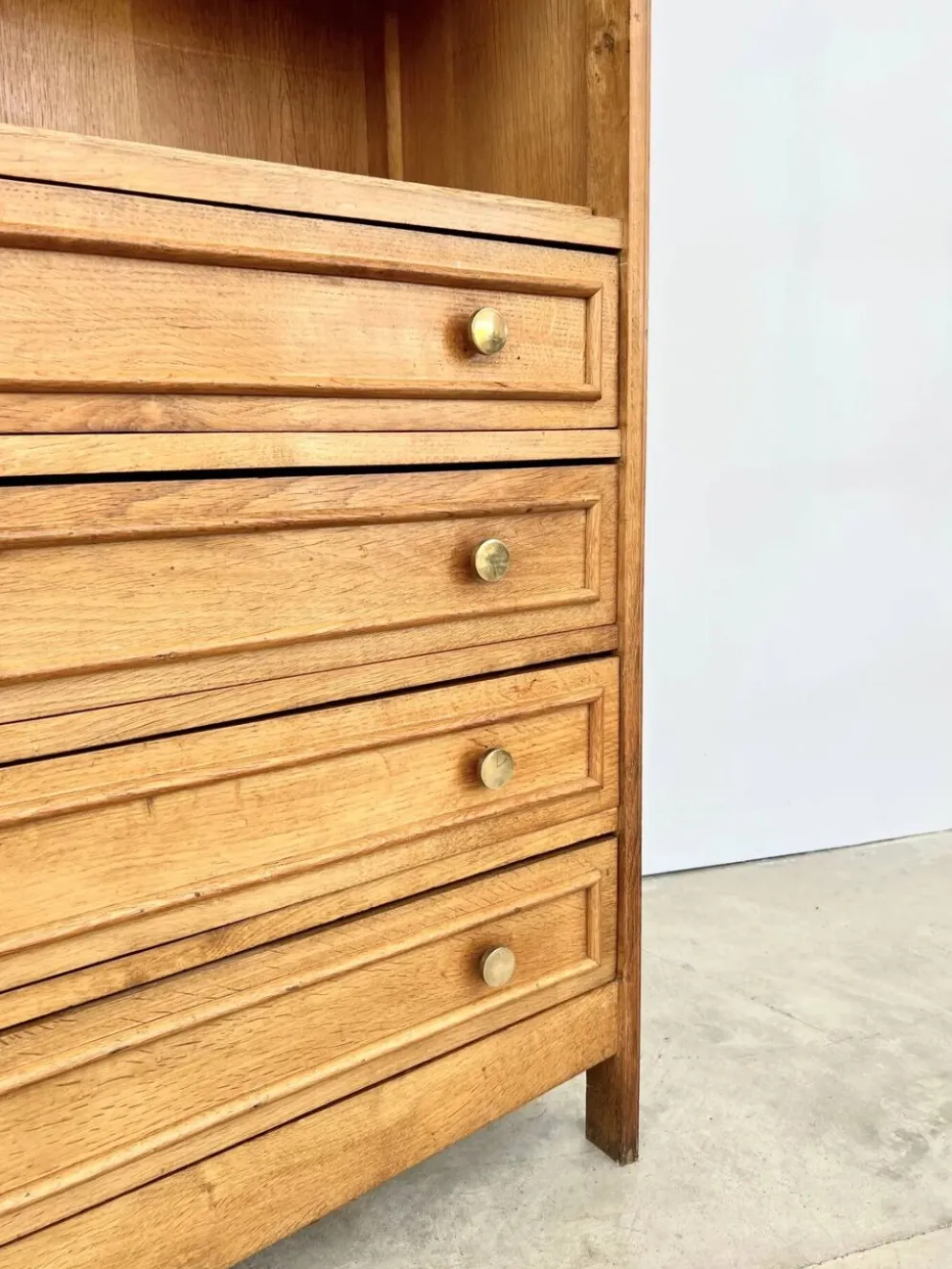 Bibliothèque commode chêne massif années 50