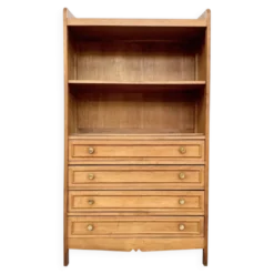 Bibliothèque commode chêne massif années 50