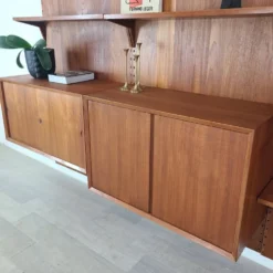 Bibliothèque danoise design Poul Cadovius teck scandinave vintage anné