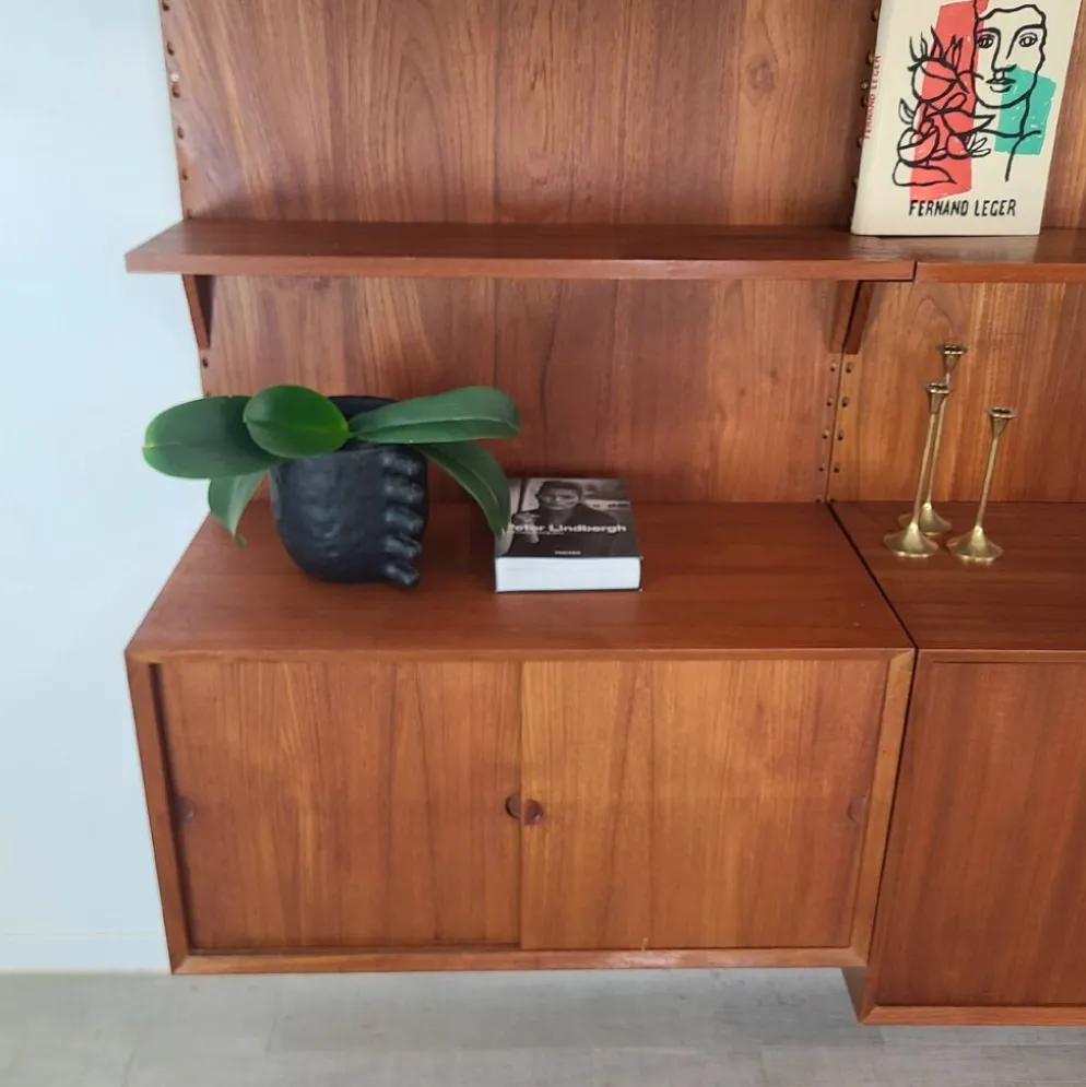 Bibliothèque danoise design Poul Cadovius teck scandinave vintage anné