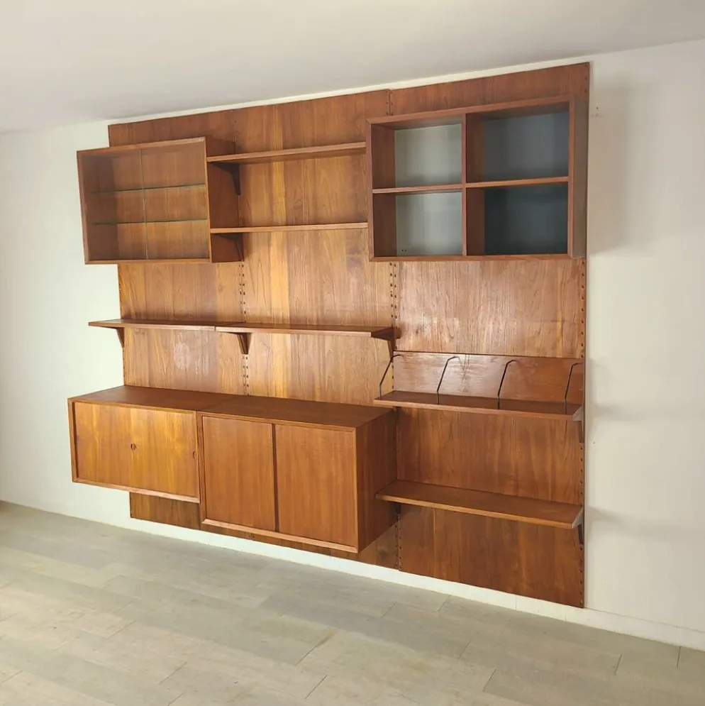 Bibliothèque danoise design Poul Cadovius teck scandinave vintage anné
