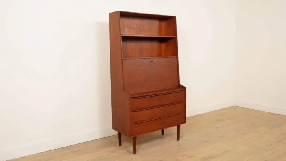 Bibliothèque danoise vintage | Secrétaire | Teck | Années 1960