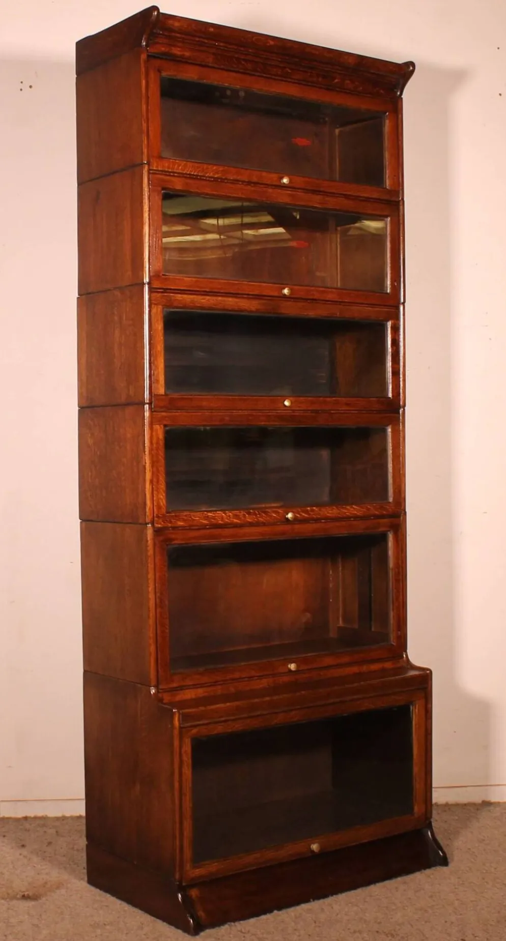 Bibliothèque dit stacking bookcase En chêne De 6 éléments avec une avancée