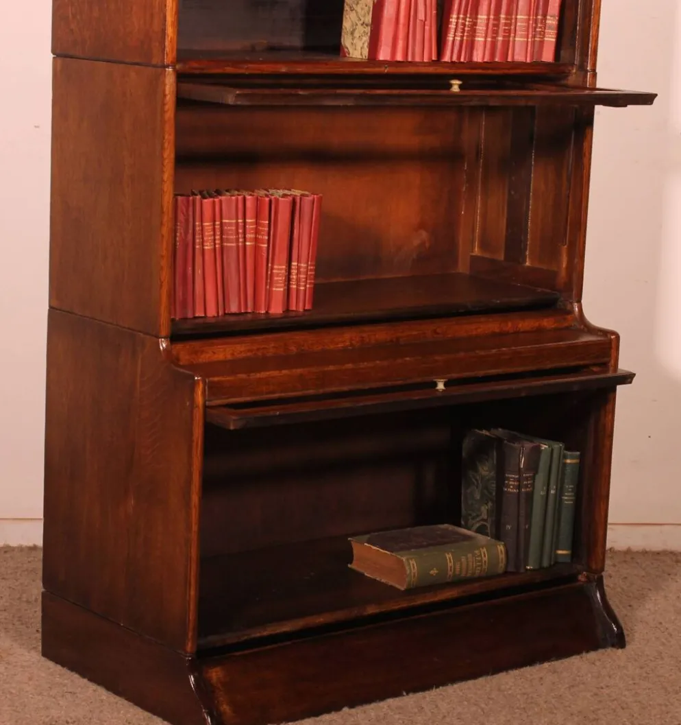 Bibliothèque dit stacking bookcase En chêne De 6 éléments avec une avancée
