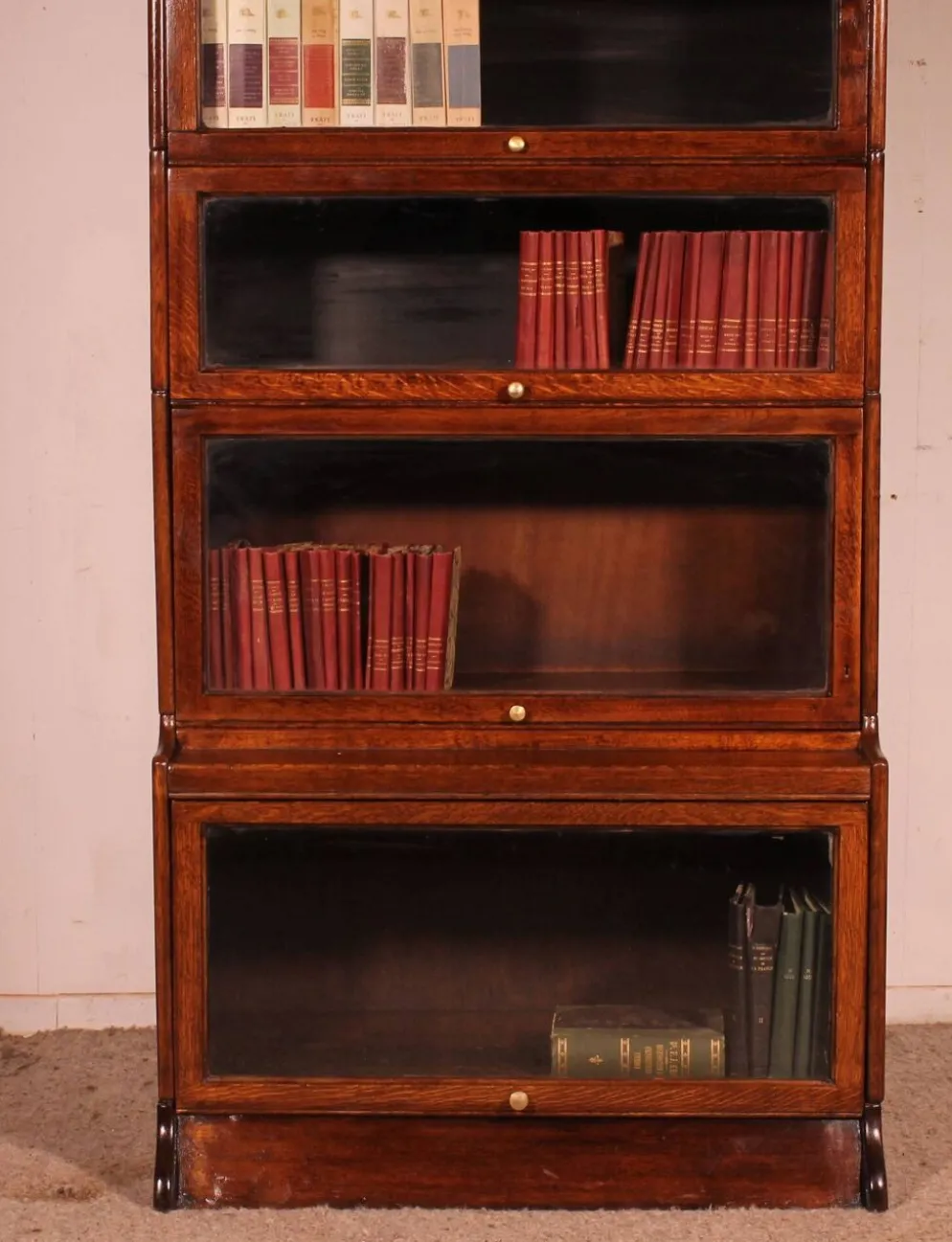 Bibliothèque dit stacking bookcase En chêne De 6 éléments avec une avancée