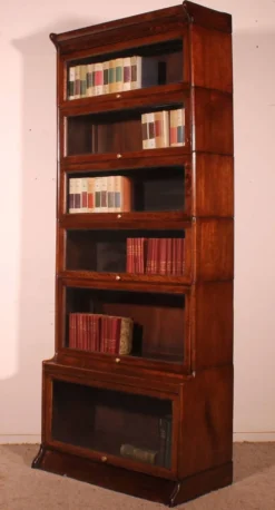 Bibliothèque dit stacking bookcase En chêne De 6 éléments avec une avancée