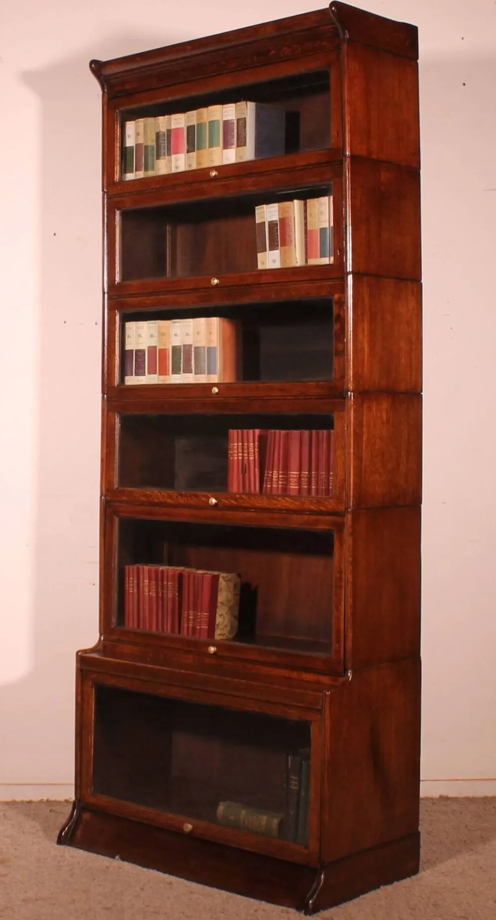 Bibliothèque dit stacking bookcase En chêne De 6 éléments avec une avancée