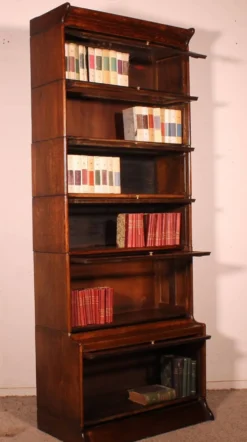 Bibliothèque dit stacking bookcase En chêne De 6 éléments avec une avancée