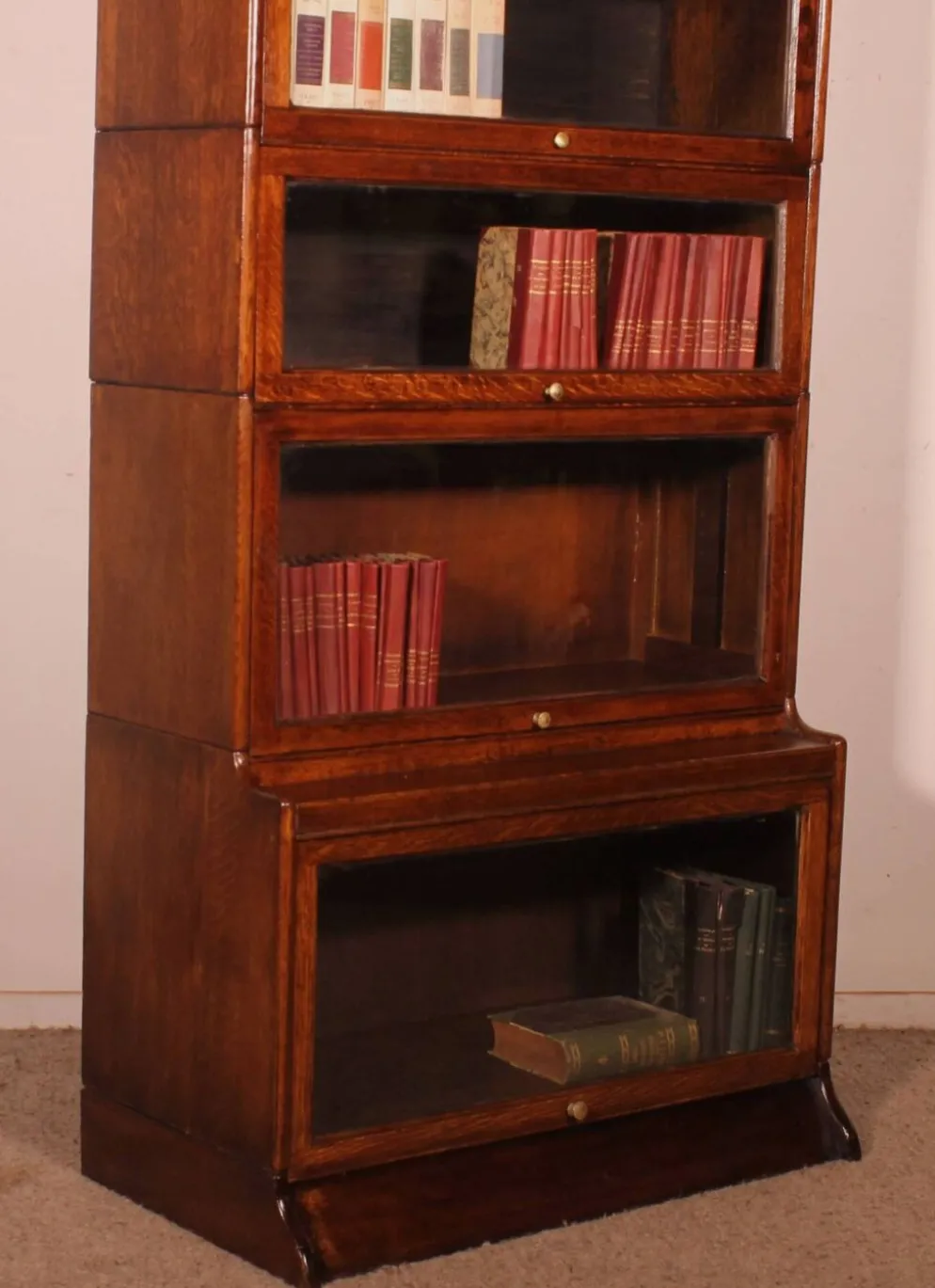 Bibliothèque dit stacking bookcase En chêne De 6 éléments avec une avancée
