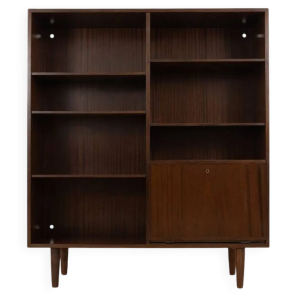 Bibliothèque en acajou modèle 4 par Omann Jun Mobelfabrik, Danemark, années 1970.