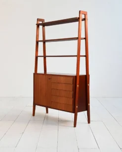 Bibliothèque en acajou scandinave, années 1960