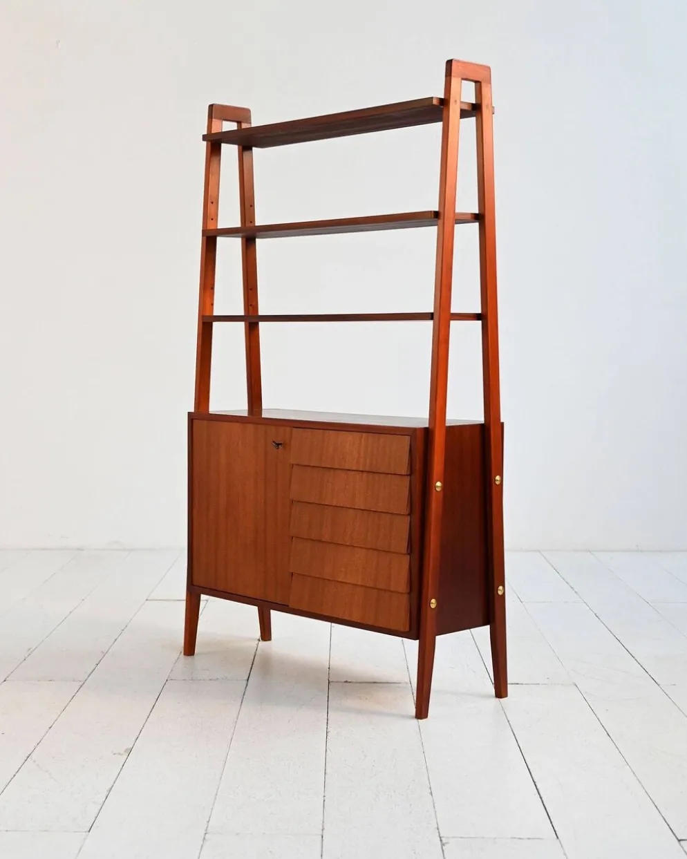 Bibliothèque en acajou scandinave, années 1960