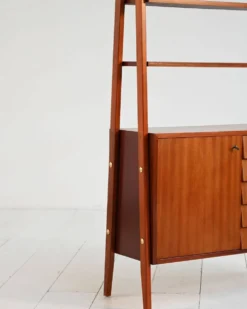 Bibliothèque en acajou scandinave, années 1960