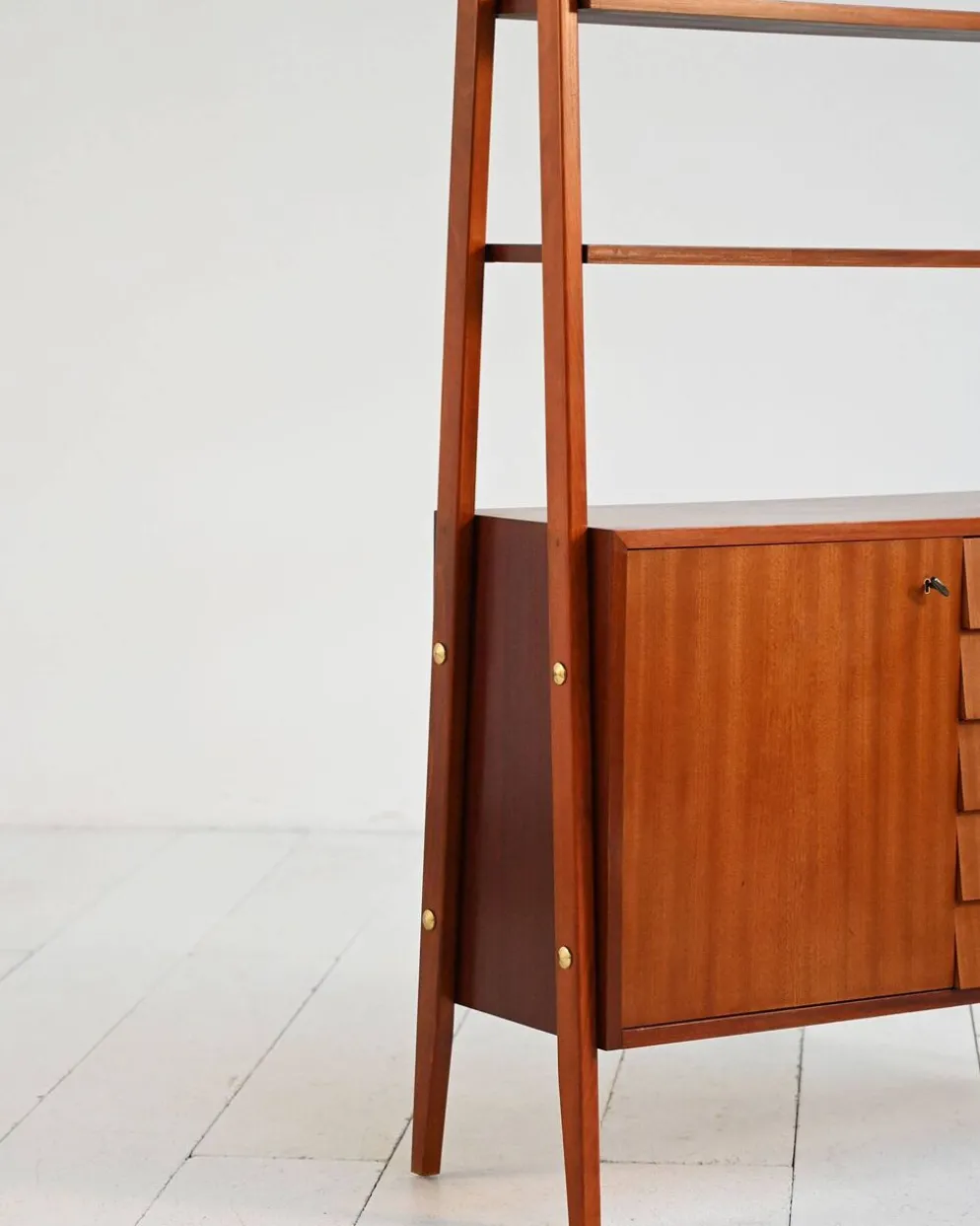 Bibliothèque en acajou scandinave, années 1960