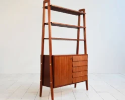 Bibliothèque en acajou scandinave, années 1960