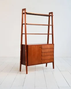 Bibliothèque en acajou scandinave, années 1960