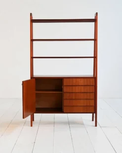Bibliothèque en acajou scandinave, années 1960