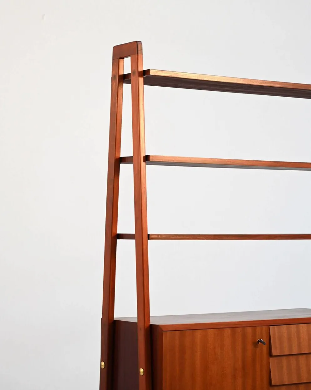 Bibliothèque en acajou scandinave, années 1960