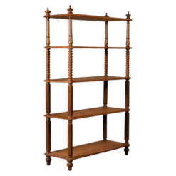 Bibliothèque en bois tourné