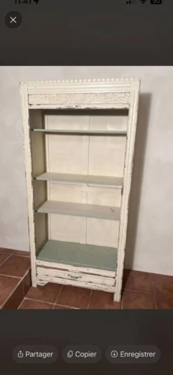 Bibliothèque en bois vintage