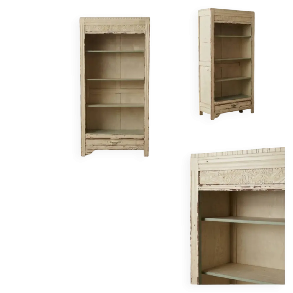 Bibliothèque en bois vintage