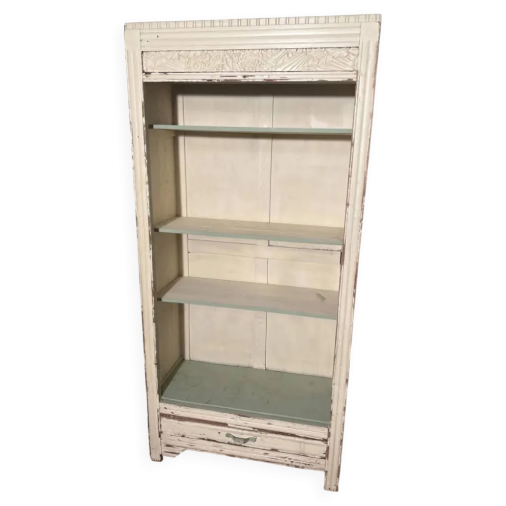 Bibliothèque en bois vintage