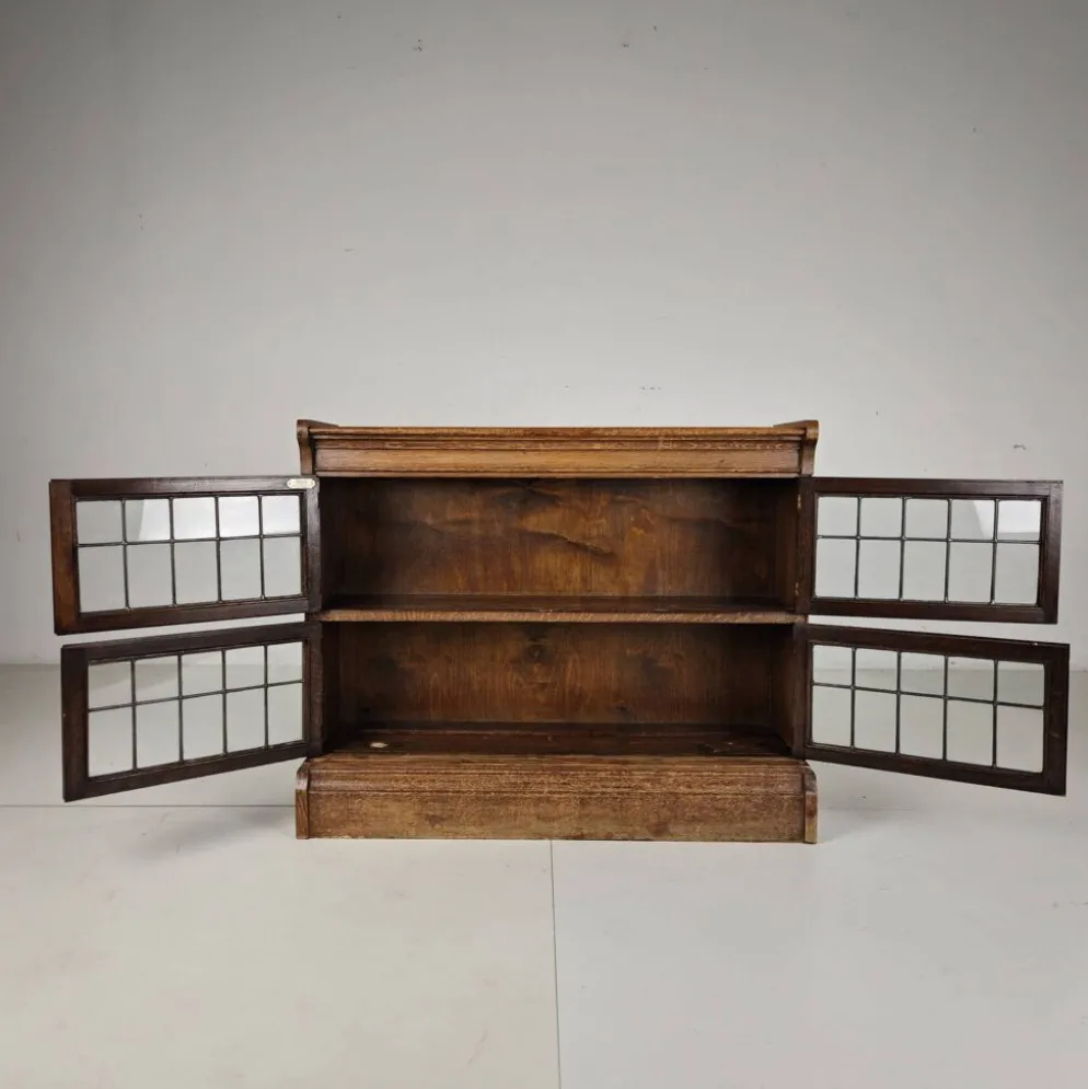 Bibliothèque en chêne anglais par Minty Library Specialists, Oxford, années 1920.